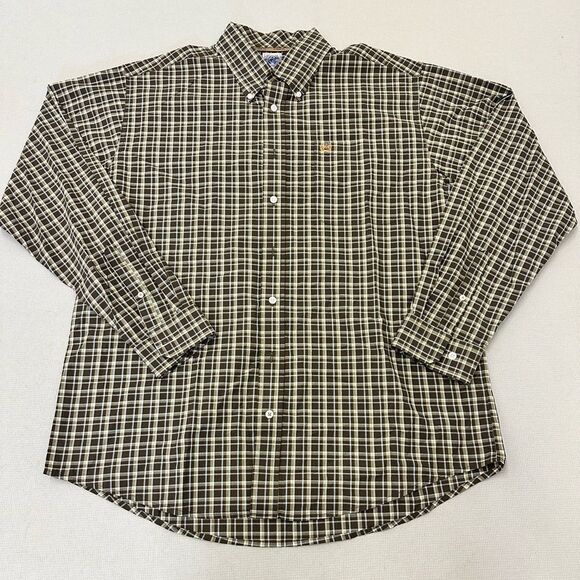 Cinch Other - Cinch Casual Brown and White Button Down Shirt